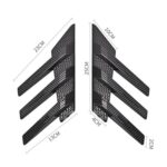 1 Pair Car Rear Windshield Air Cent Shark Fin Decorative Sticker, Carbon Pattern - Imagen 13