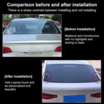 1 Pair Car Rear Windshield Air Cent Shark Fin Decorative Sticker, Carbon Pattern - Imagen 4