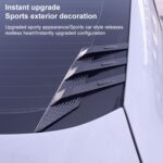 1 Pair Car Rear Windshield Air Cent Shark Fin Decorative Sticker, Carbon Pattern - Imagen 5