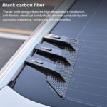 1 Pair Car Rear Windshield Air Cent Shark Fin Decorative Sticker, Carbon Pattern - Imagen 7