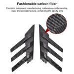 1 Pair Car Rear Windshield Air Cent Shark Fin Decorative Sticker, Carbon Pattern - Imagen 9