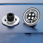 17mm Universal Ball MagSafe Magnetic Adapter Car Phone Holder Base, C6 Round Silver