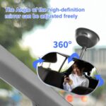 Car Suction Cup Type Wide-angle Rearview Auxiliary Mirror, Suction Cup Type - Imagen 5