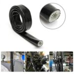 Silicone Fiberglass Fireproof Heat Shield Protective Sleeve Car Line Insulation Protection Cover, 1m Length, 10mm