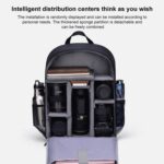 Cwatcun D6 Large II Camera Backpack Outdoor Waterproof Nylon DSLR Photography Bag, 32 x 17 x 41.5cm - Imagen 4
