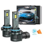 1 par de bombillas LED para faros delanteros de coche de 32 W, 3200 lm, 6500 K, con ventilador, 9005