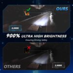 1 par de bombillas LED para faros delanteros de coche de 32 W, 3200 lm, 6500 K, con ventilador, H1 - Imagen 5
