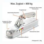 50mm Universal Ball Tow Bar Ball Trailer Coupling - Imagen 3