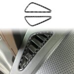 2pcs/Set Carbon Fiber Car Instrument Panel Air Outlet Decorative Sticker for SEAT Leon 2005-2012, Left and Right Driver, Instrument Panel Air Outlet