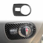 Carbon Fiber Car Headlight Switch Panel Decorative Sticker for SEAT Leon 2005-2012, Headlight Switch Panel, Right Driver