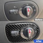 Carbon Fiber Car Headlight Switch Panel Decorative Sticker for SEAT Leon 2005-2012, Headlight Switch Panel, Right Driver - Imagen 5