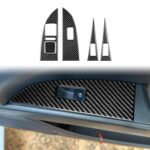5pcs/Set Carbon Fiber Car Lifting Panel Decorative Sticker for SEAT Leon 2005-2012, Lifting Panel, Left Driver