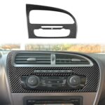 Carbon Fiber Car Center Console Air Conditioner Panel Decorative Sticker for SEAT Leon 2005-2012, Center Console Air Conditioner Panel, Left Driver