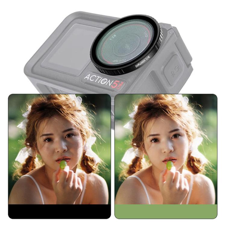 EDA008422407.jpg For DJI Action 5 Pro Camera Lens Filter, Diffusion 1/4 - Imagen 1