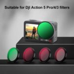 For DJI Action 5 Pro Camera Lens Filter, Diffusion 1/4 - Imagen 2