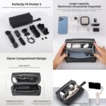 Sunnylife Carrying Handbag Storage Shoulder Bag Combo Bags Mini Travel Daily Pouch, For DJI OSMO Pocket 3 - Imagen 5