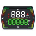 G21 Pantalla HD para coche, velocímetro GPS, pantalla OBD para coche, pantalla de visualización frontal con soporte de ventosa., G21