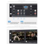 FEELWORLD Q41 Monitor cuádruple de 4,5 pulgadas para montaje en rack de 2U con entrada y salida AV compatible con 3G-SDI y HDMI 4K., AU Plug - Imagen 12