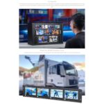 FEELWORLD Q41 Monitor cuádruple de 4,5 pulgadas para montaje en rack de 2U con entrada y salida AV compatible con 3G-SDI y HDMI 4K., US Plug - Imagen 4