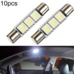 10 luces LED ST6-5050-3SMD de 29 mm B6 para espejo de maquillaje de coche, lámpara de lectura