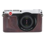 Base de media funda para cámara de cuero vegano, For Leica X Vario / TYP107