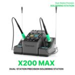 MECHANIC X200 Max Pen-Style Smart Temperature-Adjustable Dual-Station Precision Soldering Station, EU Plug - Imagen 2
