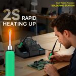 MECHANIC X200 Max Pen-Style Smart Temperature-Adjustable Dual-Station Precision Soldering Station, EU Plug - Imagen 4