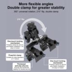 Abrazadera doble tipo cangrejo universal para manillar de bicicleta con cámara de acción, Single Clamp - Imagen 5