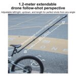 Abrazadera doble tipo cangrejo universal para manillar de bicicleta con cámara de acción, With Extension Rod & Adapter & Screw - Imagen 6