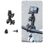 Abrazadera de manillar de bicicleta universal para cámara de acción con un solo gancho, With Adapter & Screw