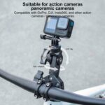 Abrazadera de manillar de bicicleta universal para cámara de acción con un solo gancho, With Adapter & Screw - Imagen 2