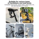Abrazadera de manillar de bicicleta universal para cámara de acción con un solo gancho, With Adapter & Screw - Imagen 4