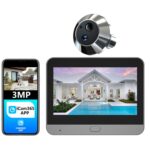 RH-PD6-I Timbre de puerta inteligente con video WiFi y detección de movimiento con pantalla HD de 4,3 pulgadas, RH-PD6-I