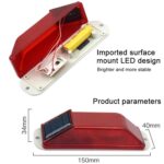 Luz de advertencia LED intermitente alimentada por energía solar para uso nocturno, Double-sided Tape - Imagen 3