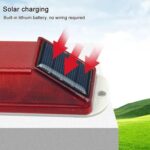 Luz de advertencia LED intermitente alimentada por energía solar para uso nocturno, Double-sided Tape - Imagen 4