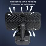 Linterna de trabajo de emergencia LED portátil para exteriores con doble puerto USB, compatible con ranuras para baterías Makita., 4 inch Square High and Low Beam - Imagen 8
