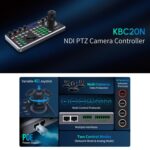 Controlador de cámara PTZ FEELWORLD KBC20N NDI con joystick y teclado, compatible con múltiples protocolos de control PoE., AU Plug - Imagen 3