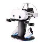 Soporte para pantalla de realidad virtual con iluminación RGB WG68 y carga rápida, enchufe estadounidense., For Meta Quest 2 / 3 / 3S