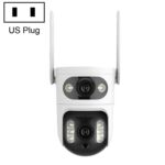 Cámara de vigilancia WiFi inteligente V380 de 2 MP HD con enlace de bola de pistola, US Plug