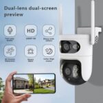 Cámara de vigilancia WiFi inteligente V380 de 2 MP HD con enlace de bola de pistola, US Plug - Imagen 2