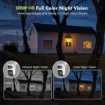 Cámara de vigilancia WiFi inteligente V380 de 2 MP HD con enlace de bola de pistola, US Plug - Imagen 4