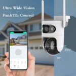 Cámara de vigilancia WiFi inteligente V380 de 2 MP HD con enlace de bola de pistola, US Plug - Imagen 6