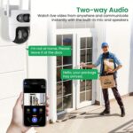 Cámara de vigilancia WiFi inteligente V380 de 2 MP HD con enlace de bola de pistola, US Plug - Imagen 10