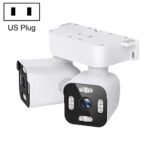 Cámara WiFi giratoria, con doble lente, doble panorámica y de 3 MP, US Plug