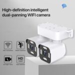 Cámara WiFi giratoria, con doble lente, doble panorámica y de 3 MP, US Plug - Imagen 2
