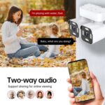 Cámara WiFi giratoria, con doble lente, doble panorámica y de 3 MP, US Plug - Imagen 11