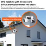 Cámara WiFi giratoria, con doble lente, doble panorámica y de 3 MP, US Plug - Imagen 5