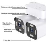 Cámara WiFi giratoria, con doble lente, doble panorámica y de 3 MP, US Plug - Imagen 6