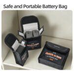 For DJI Avata 2 / 360 Sunnylife Battery Explosion-proof Safe Bag Protective Li-Po Safe Bag, For 2pcs Batteries - Imagen 4