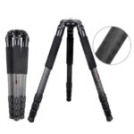 Trípode grande de fibra de carbono fotográfica para videocámara resistente BEXIN ST364C, tubo máximo: 36 mm